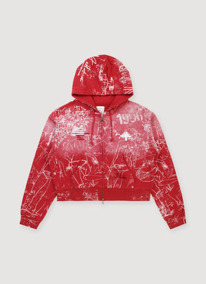 VERTEBRAE SILO SKETCH ZIP UP HOODIE