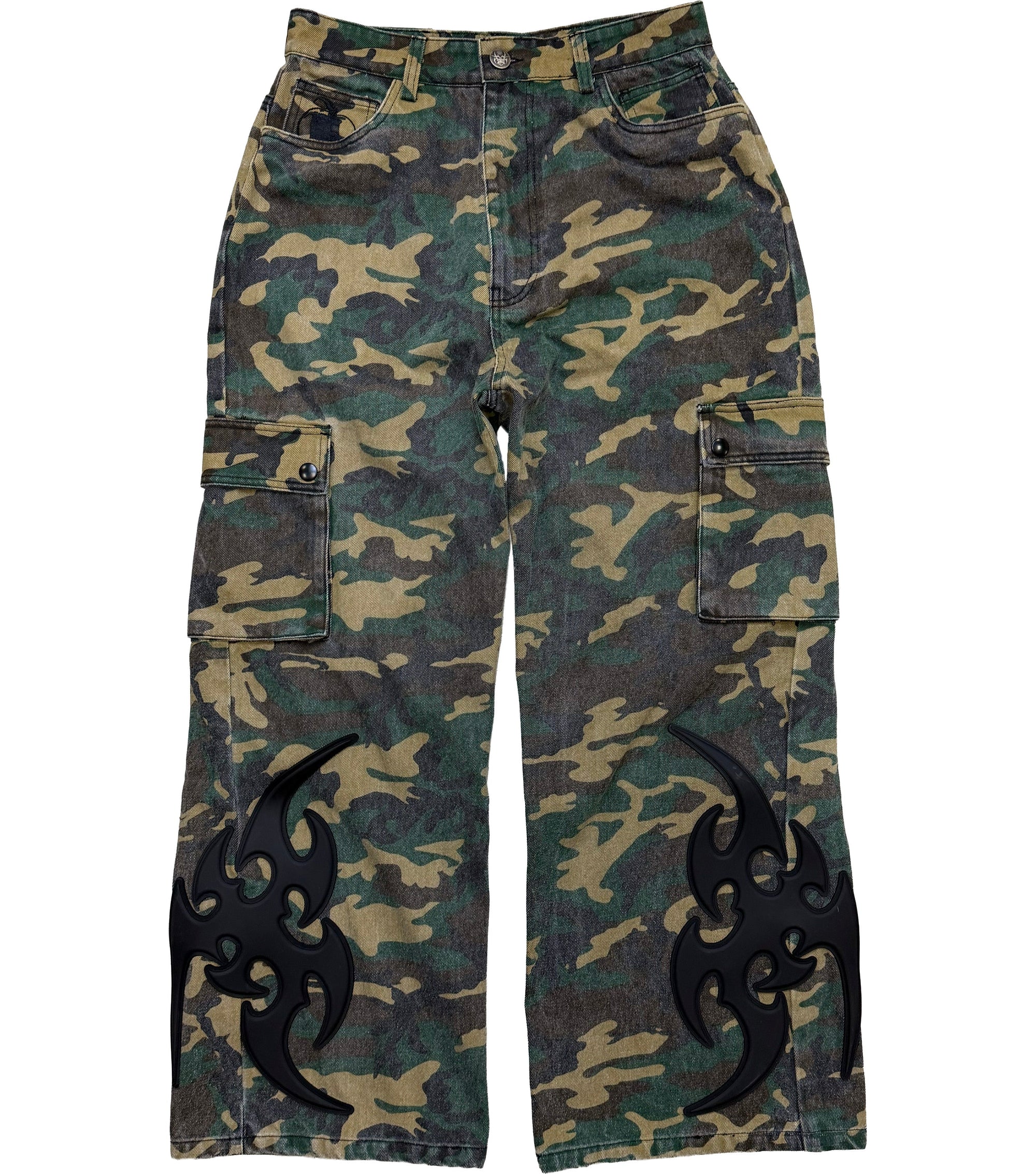 CHEW FOREVER WRATH RUBBER PATCH CARGO PANTS