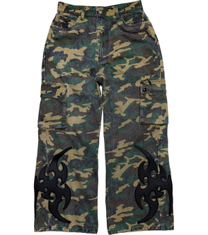CHEW FOREVER WRATH RUBBER PATCH CARGO PANTS