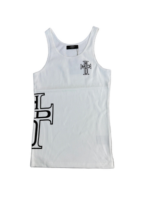 HAPPY MEMORIES DONT DIE HMDD HC WHITE TANK TOP