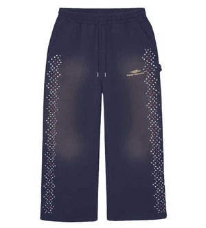 HAPPY MEMORIES DONT DIE HMDD NAVY CRYSTAL SWEATPANTS