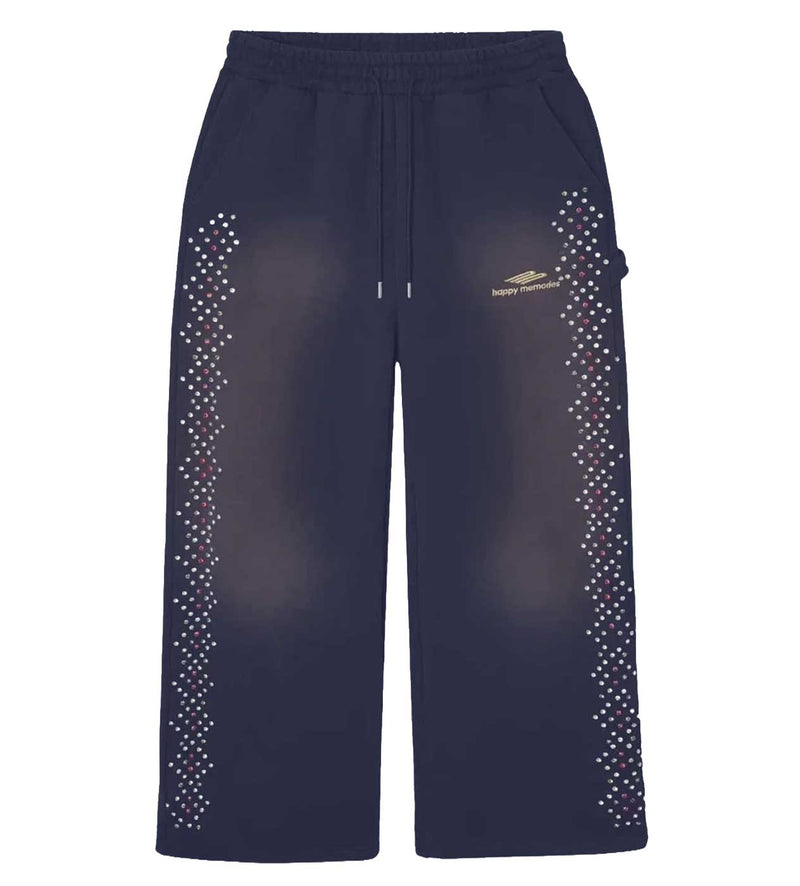 HAPPY MEMORIES DONT DIE HMDD NAVY CRYSTAL SWEATPANTS