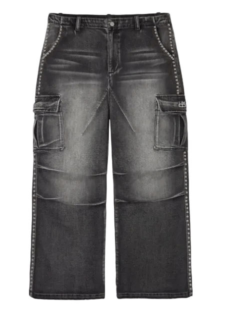 HAPPY MEMORIES DONT DIE HMDD COLOSSAL STUDDED DENIM