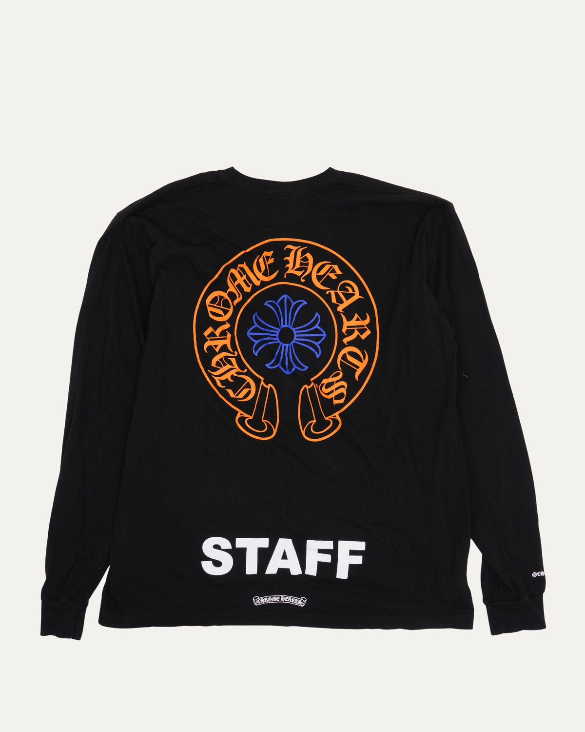 CHROME HEARTS ORANGE BLUE STAFF LONGSLEEVE TEE