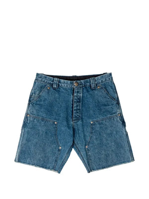 CHROME HEARTS DOUBLE KNEE DENIM SHORTS