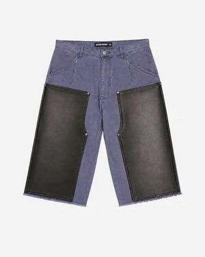 BOTTEGA DESIRES BLUE DOUBLE KNEE SHORTS