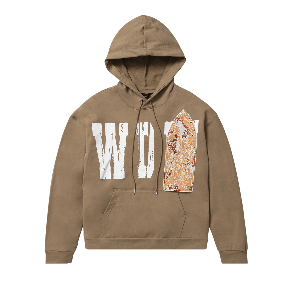 WHO DECIDES WAR PATCH HOODIE SAGE