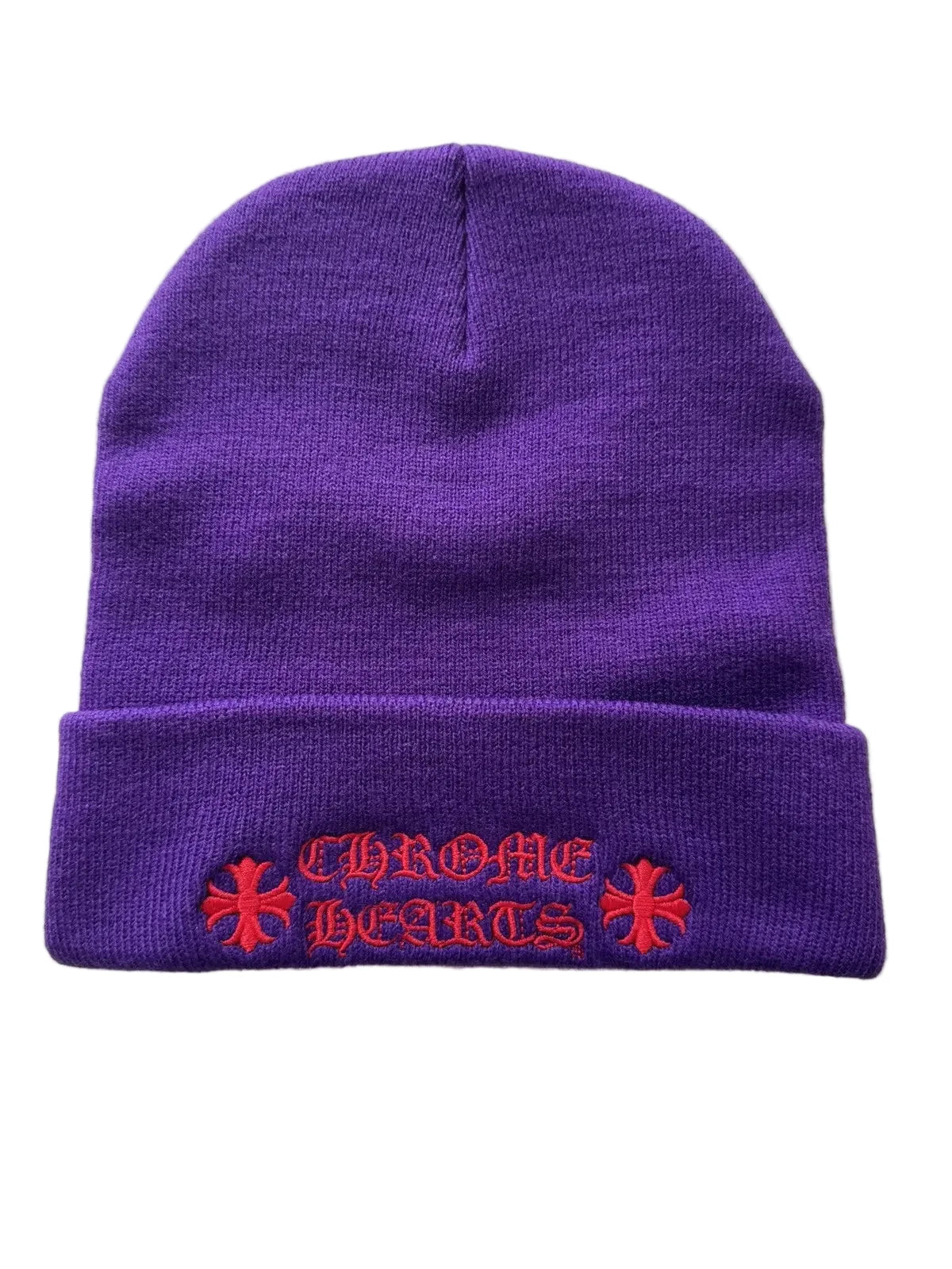 CHROME HEARTS SCRIPT PURPLE/RED BEANIE